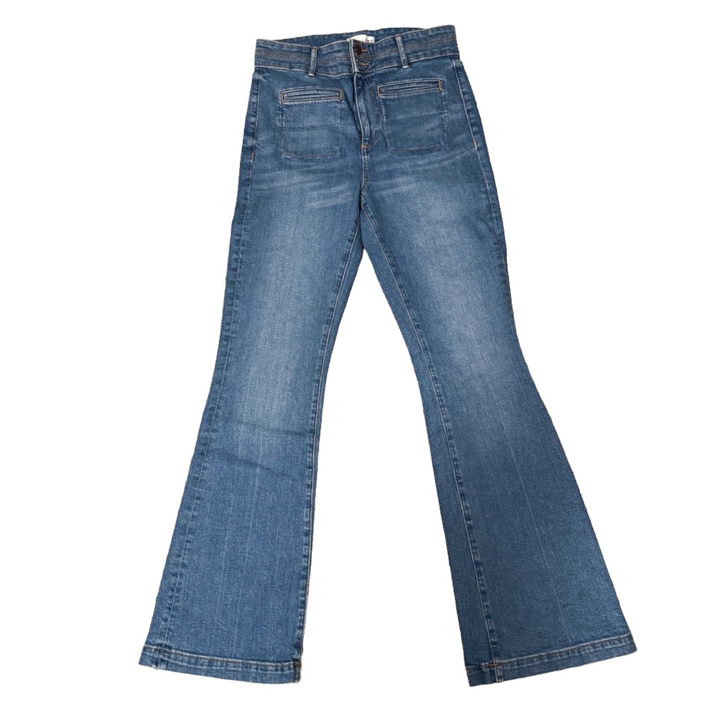 Loft Women’s Blue Flare Leg High Rise Jeans Size 4